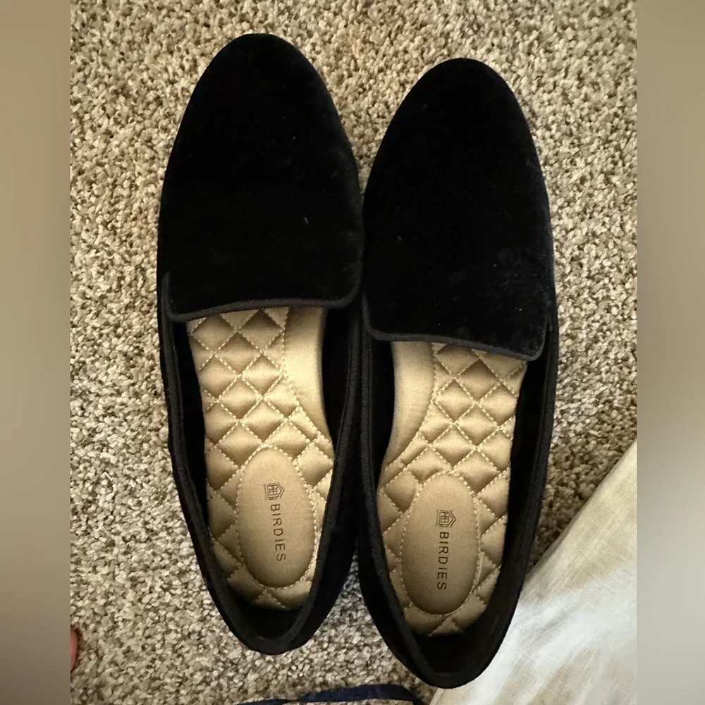 Birdies Velvet Black Loafers 8.5 - Picture 4 of 5